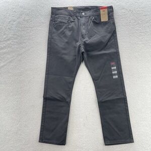 Levis 513 Jeans Mens 34x29 Gray Slim Straight Stretch Denim Minimalist Grunge